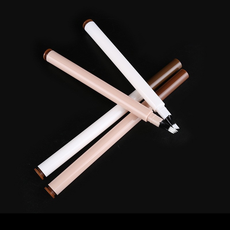 支持按需工厂供应四叉毛流感水眉笔化妆品包材持久自然细头眉笔图3