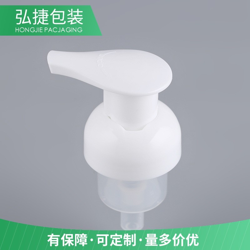 新款40牙泡沫泵按压化妆品泡沫泵白色洗手液塑料材质慕斯泵图3