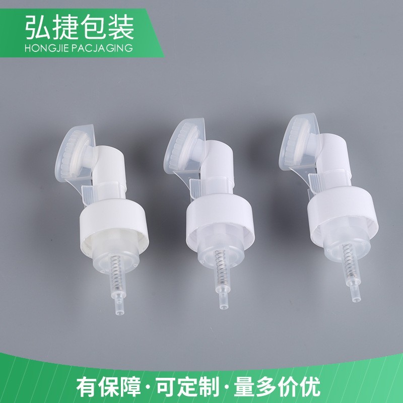 塑料硅胶刷头泡沫泵 按压式带夹子洗面奶起泡泵 洁面慕斯泵图4