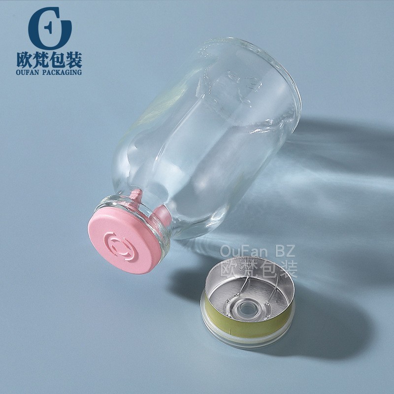 10ml-100ml卡扣医美模具瓶 透明茶色精华液拉环铝盖西林瓶图3