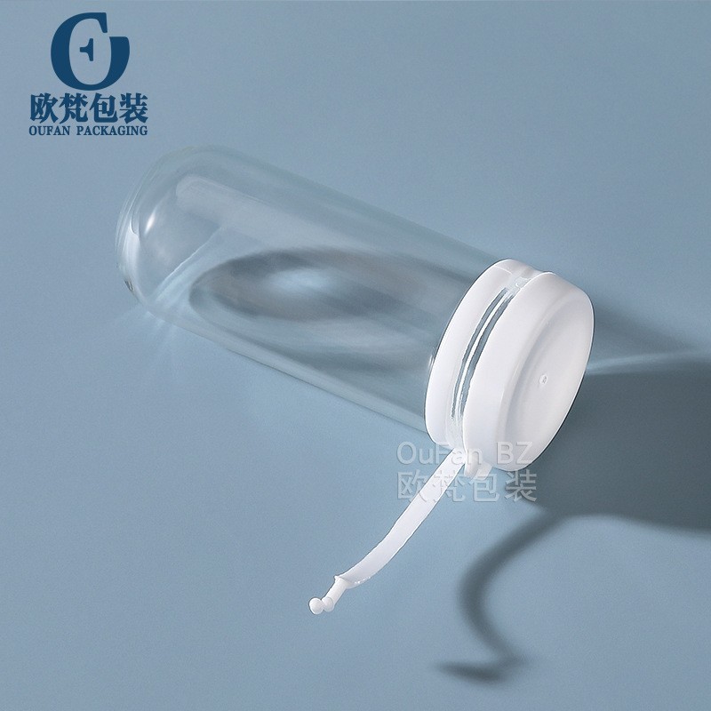 5ml10ml20ml圆底灯泡玻璃瓶白色双卡扣易撕拉盖精华液模具瓶图2