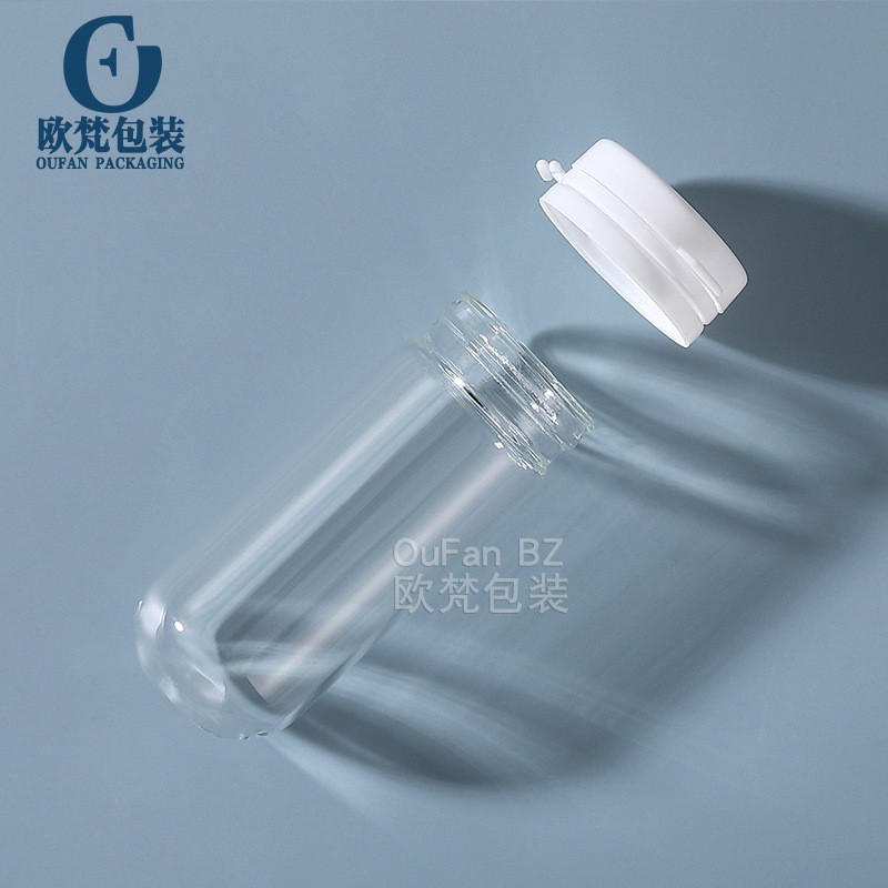 5ml10ml20ml圆底灯泡玻璃瓶白色双卡扣易撕拉盖精华液模具瓶图3