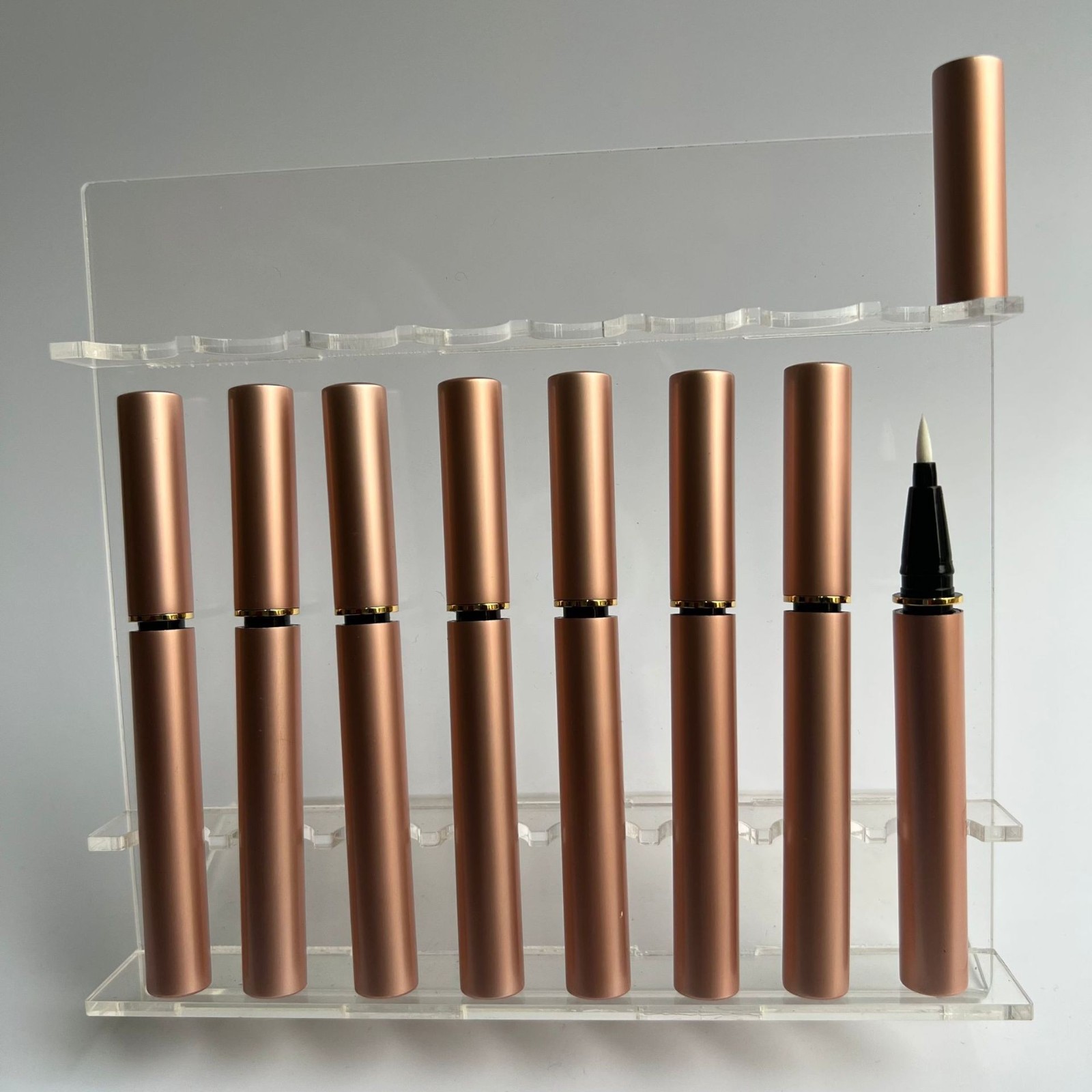 短款 mini 便携铝杆直液式钢珠眼线笔包材 棉头 极细毛刷图2