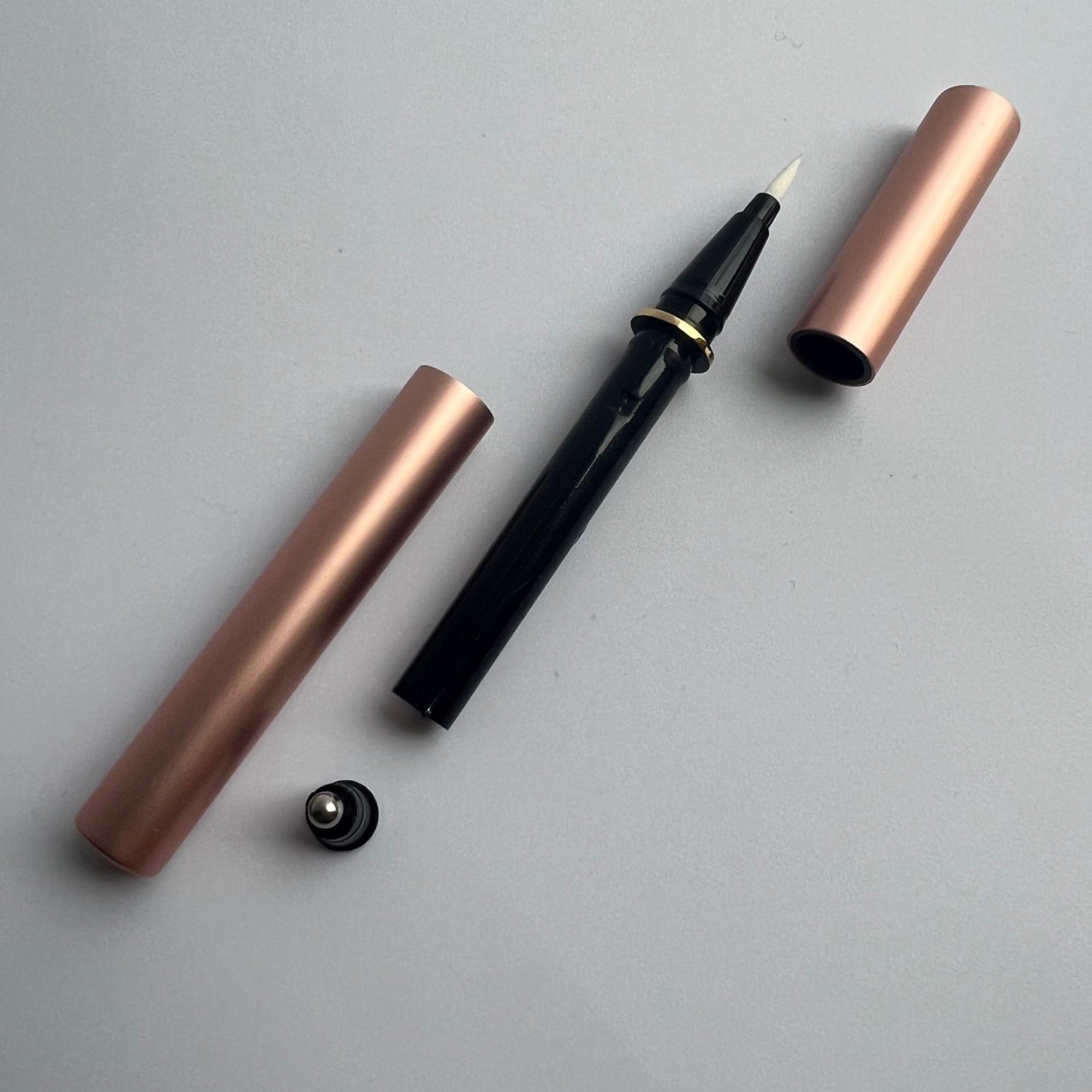 短款 mini 便携铝杆直液式钢珠眼线笔包材 棉头 极细毛刷图4