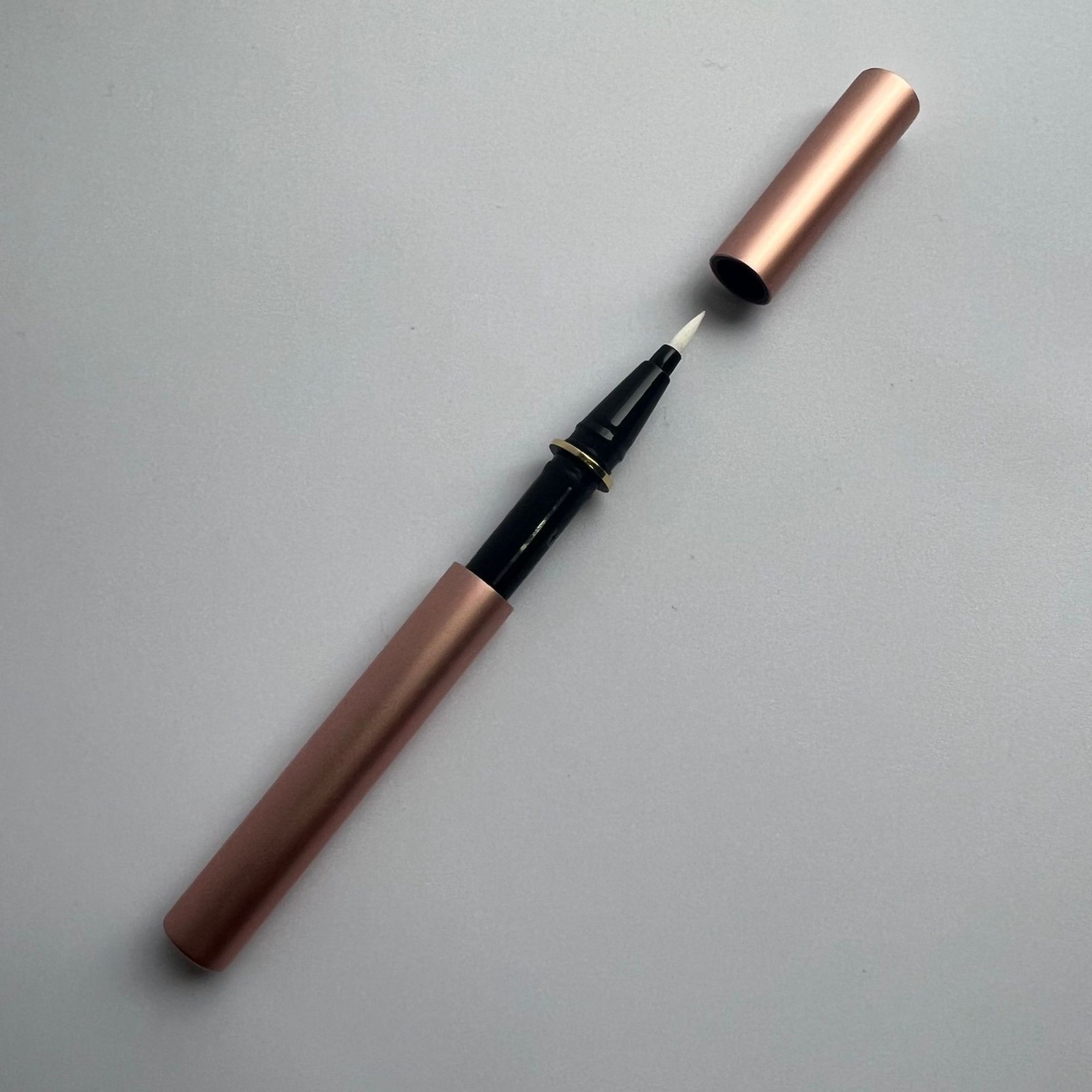 短款 mini 便携铝杆直液式钢珠眼线笔包材 棉头 极细毛刷图5