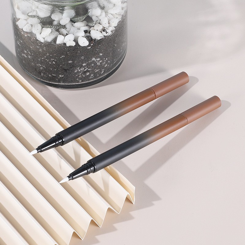 厂家新款双头眉笔眼线笔包材 二合一两用彩妆笔 彩妆唇线塑料空管图2