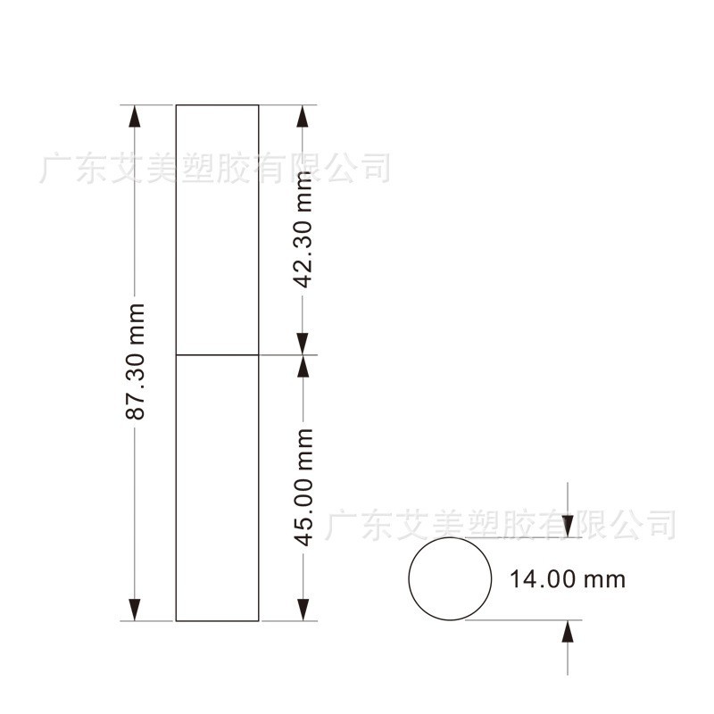 圆形唇彩管/眼线液瓶 眼线液瓶沾取式睫毛胶水瓶磁性眼线液空瓶图4