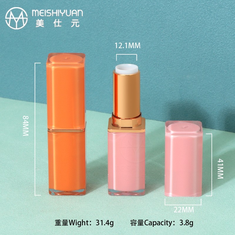 方形口红管空管包材 3.8g含注口红壳子电商爆款 唇膏管包材图2