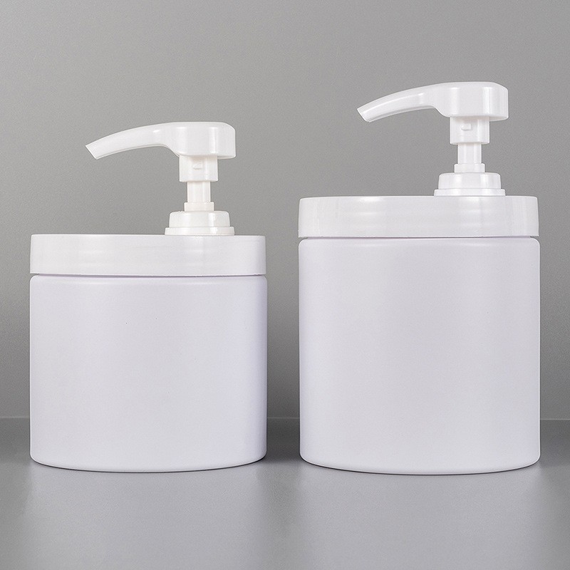 89牙350/400/500ml广口焗油磨砂膏霜罐瓶 PET发膜罐图2