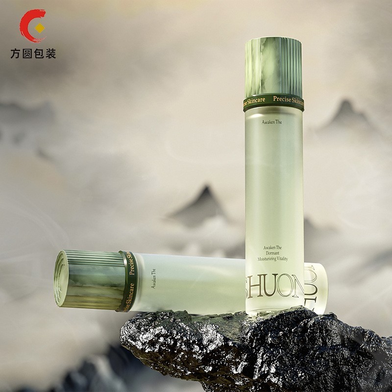 新锐品牌创新设计简约风格玻璃空瓶可定制logo化妆品包材图2