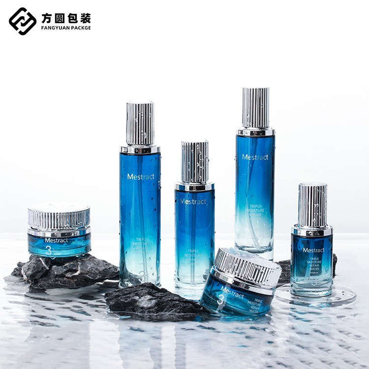 工厂新款订做印刷厚底高档玻璃乳液瓶化妆品瓶子高级化妆瓶包材图4