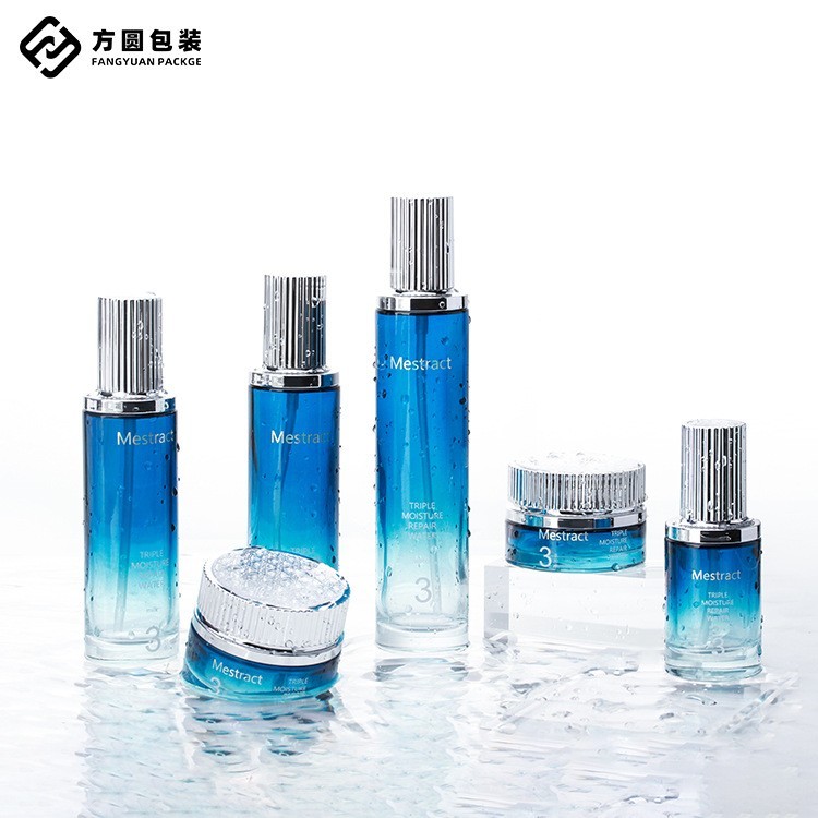 工厂新款订做印刷厚底高档玻璃乳液瓶化妆品瓶子高级化妆瓶包材图3