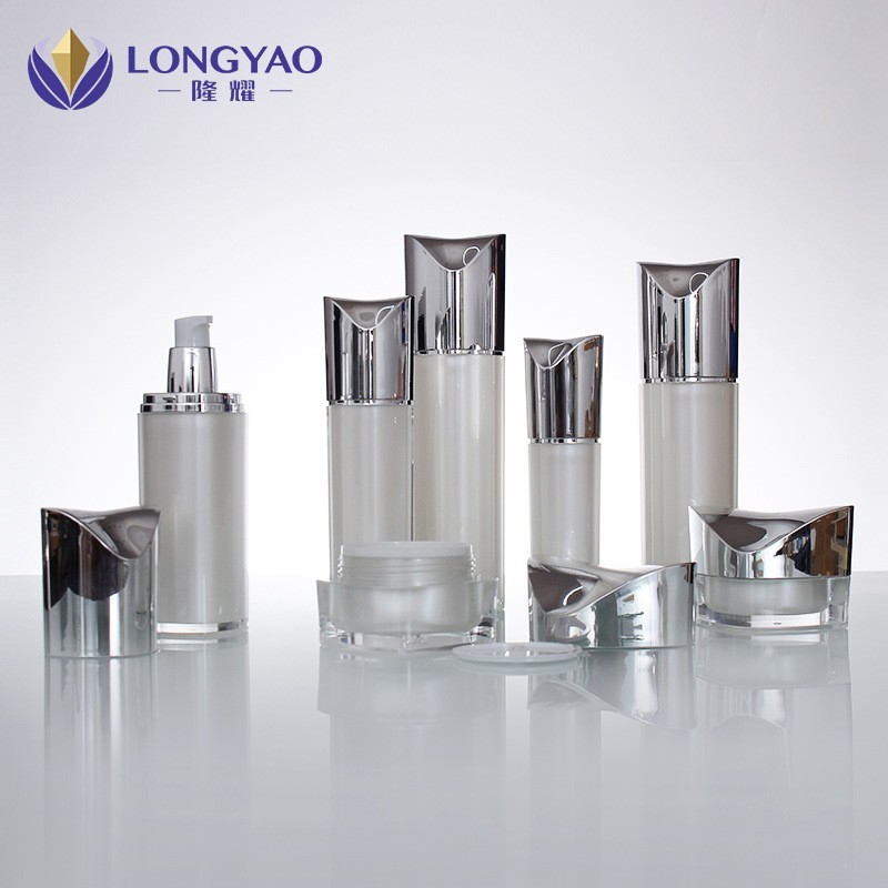 新款高端30g精华乳液护肤膏霜瓶包材100ml水乳化妆品亚克力套装瓶图2