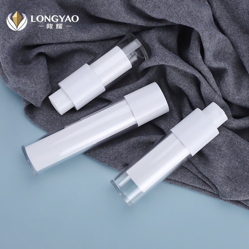 定制加工双层乳液分装瓶 按压式圆形精华护肤品瓶 旅行便携分装瓶