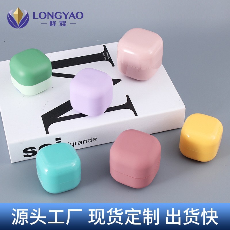 5克50g马卡龙四方面霜瓶双层面膜卸妆100g化妆品包装瓶30g膏霜瓶图2