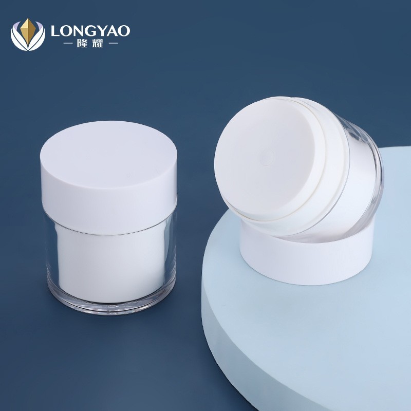 厂家定制圆形膏霜眼霜瓶 亚克力材质蜗牛霜瓶 双层素颜霜分装瓶图2