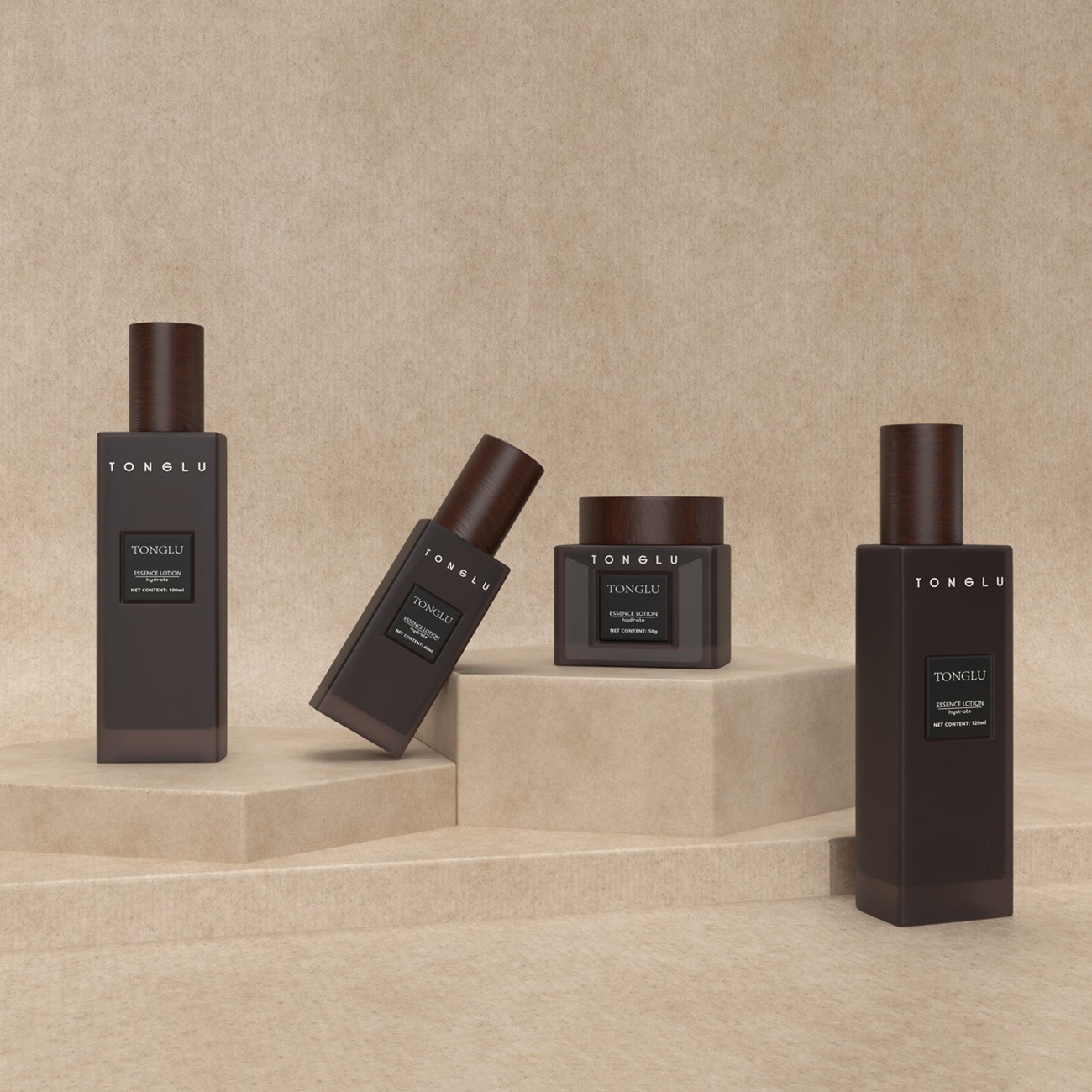 化妆品玻璃瓶套装包材120ml乳液按压玻璃瓶50g膏霜图2