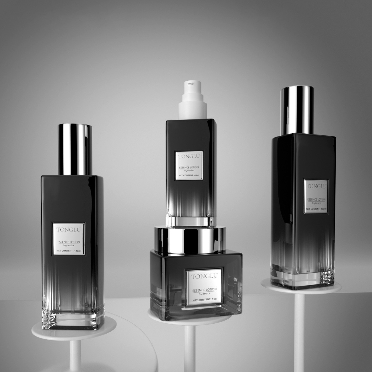 化妆品玻璃瓶套装包材120ml乳液按压玻璃瓶50g膏霜图5