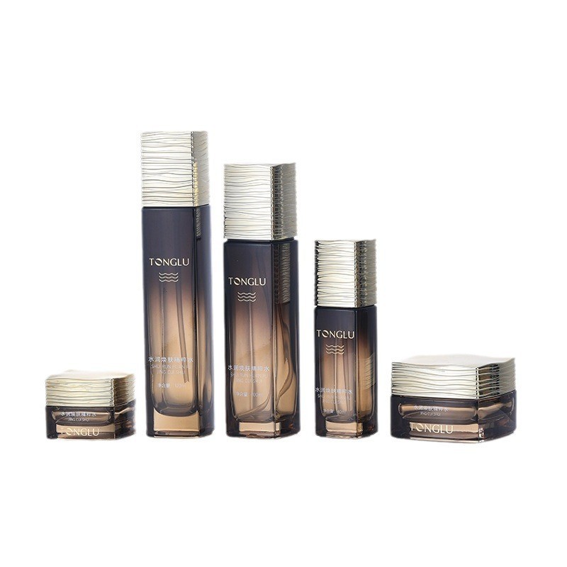 化妆品玻璃套装包材120ml乳液精油分装瓶分装喷雾瓶50g膏霜瓶图5