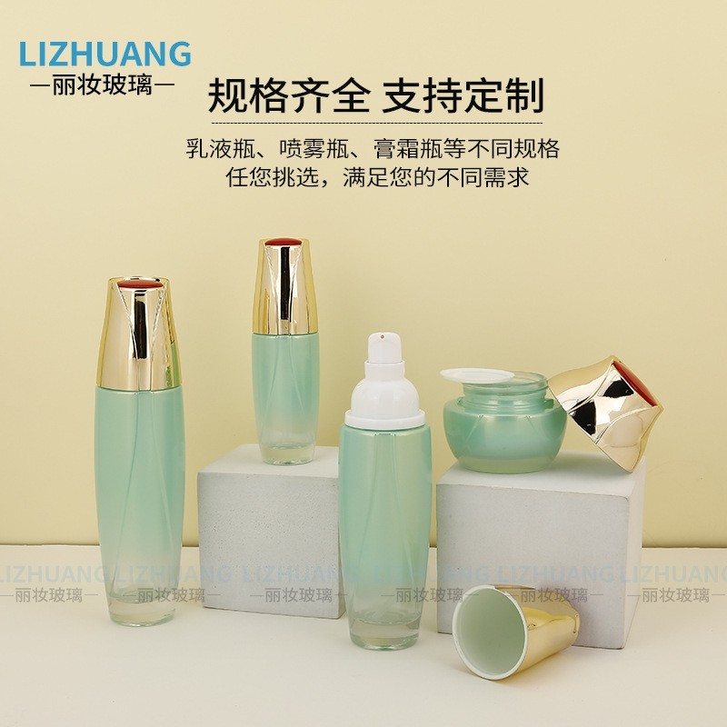 化妆品玻璃瓶套装精华液玻璃瓶爽肤水分装瓶乳液瓶面霜瓶粉底液瓶图4