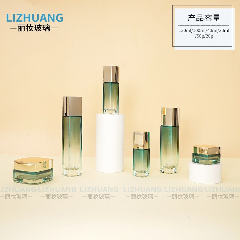喷雾玻璃分装瓶精华液膏霜瓶粉底液乳液空瓶化妆品套装瓶图3