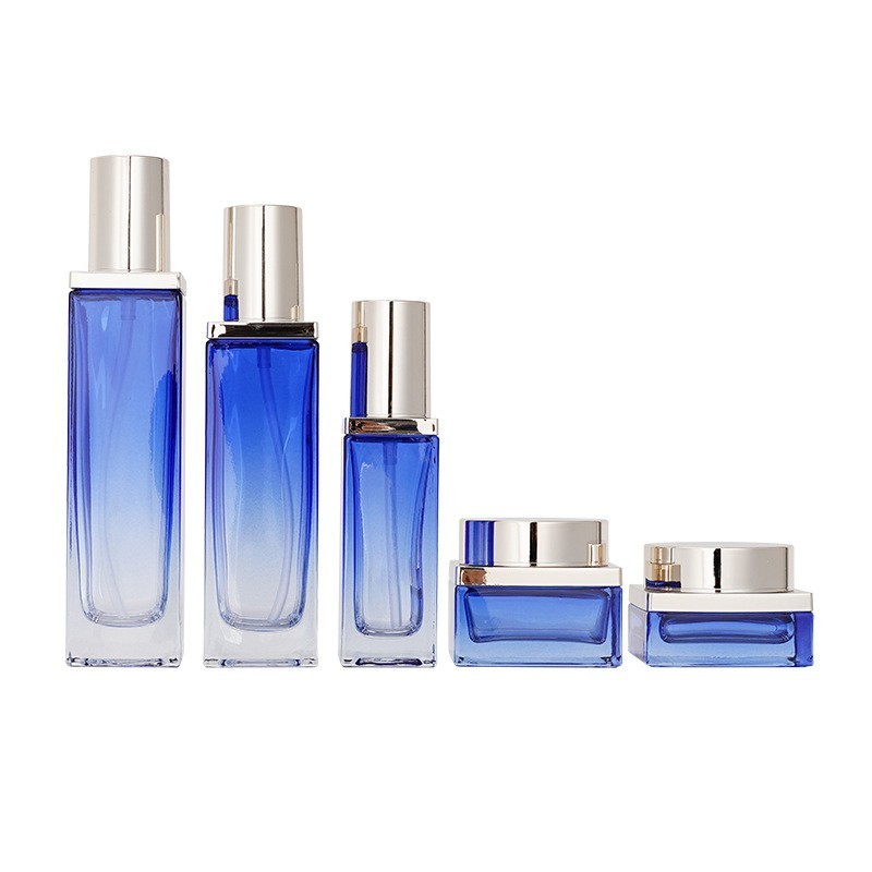 化妆品套装玻璃瓶按压式精华瓶面霜膏霜瓶乳液香水分装瓶图5