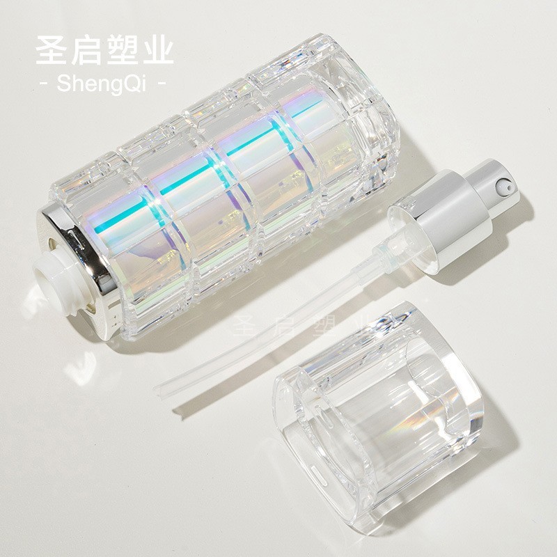 定制30/50/100ml乳液精华竹节吸管瓶 15-50g膏霜瓶 按压格子乳液图4