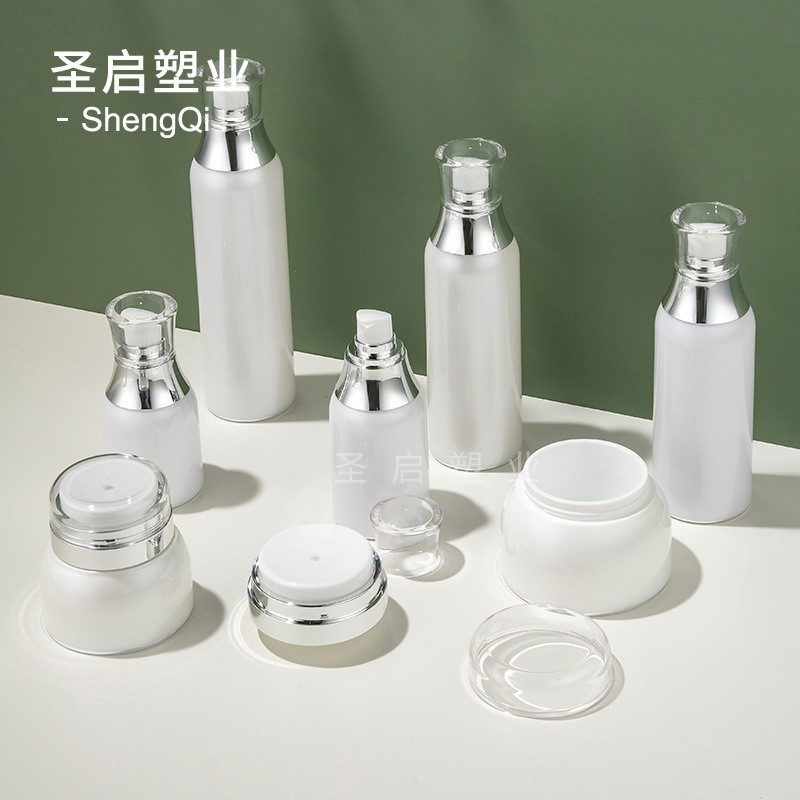 定制30/50/100/120/150ml按压精华乳液真空瓶 单层真空膏霜瓶图3