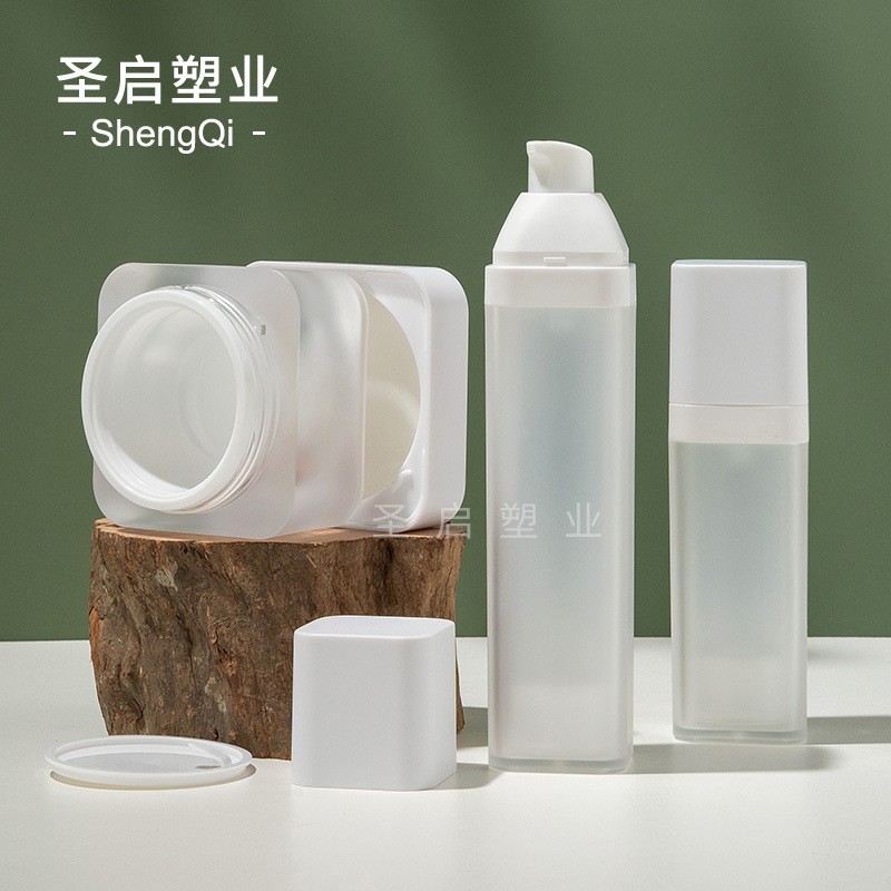 定制眼霜面霜瓶 化妆品包装 15/30/50/100ml圆角四方乳液真空瓶图2