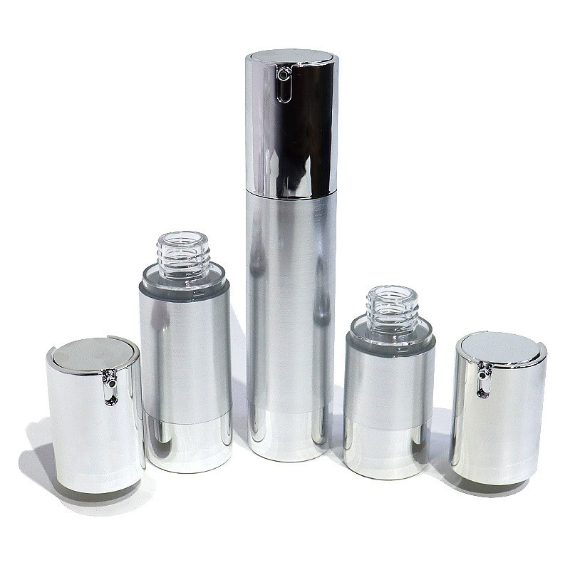 定制50/30/20ml电镀银旅游装洗发水沐浴露瓶身体乳瓶按压瓶乳液瓶图5