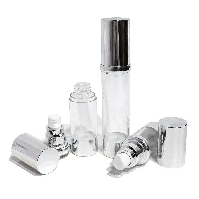 工厂定制20/50ml电镀盖透明瓶身鸭嘴泵护手霜护肤瓶乳液瓶OEM包材图5