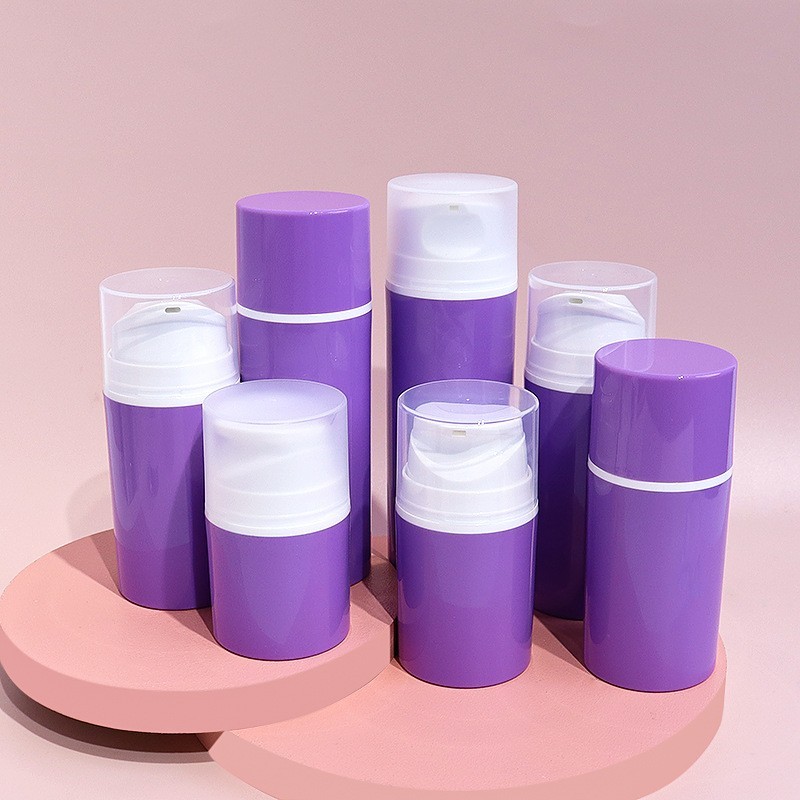 工厂定制PP鸭嘴泵l圆形紫色身体乳手霜面霜乳液瓶膏霜瓶源头包材图2