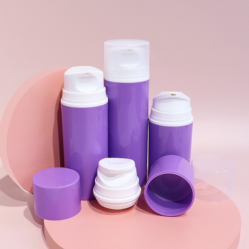 工厂定制PP鸭嘴泵l圆形紫色身体乳手霜面霜乳液瓶膏霜瓶源头包材图3
