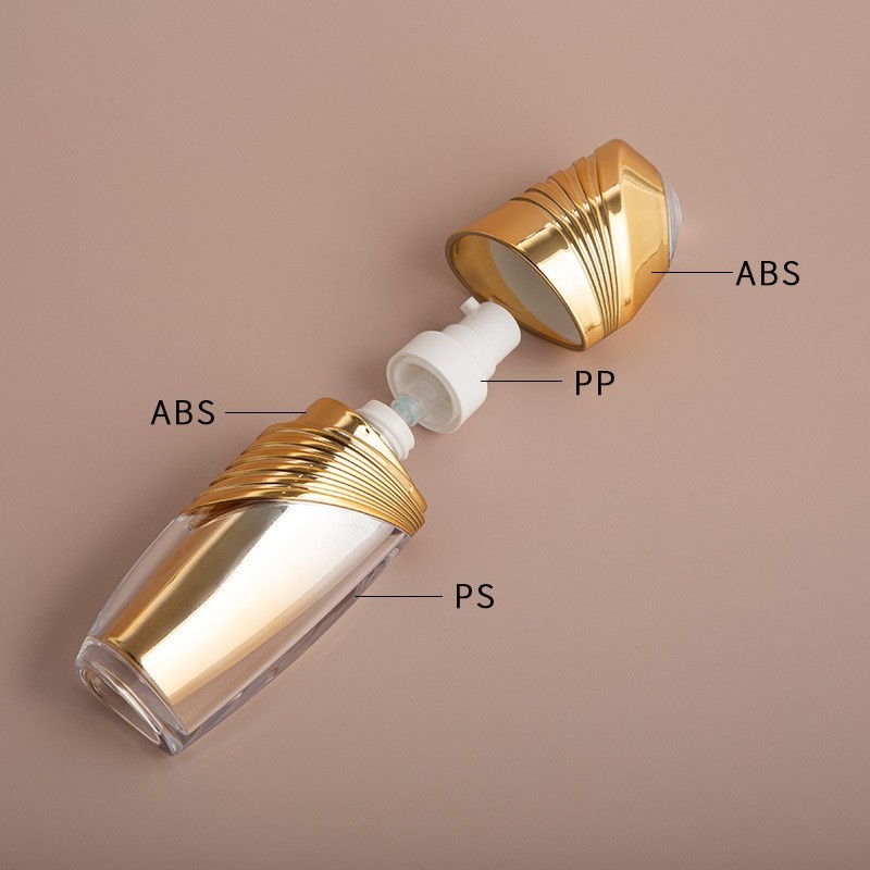 金翼水乳精华瓶OEM定制50ml双层亚克力保湿乳液瓶护肤品水滴纹瓶图4