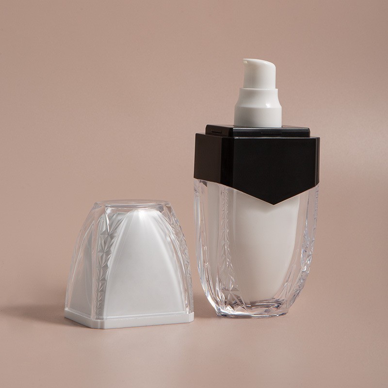 OEM定制50ml防晒霜瓶双层亚克力保湿乳液瓶护肤品补水分装精华瓶