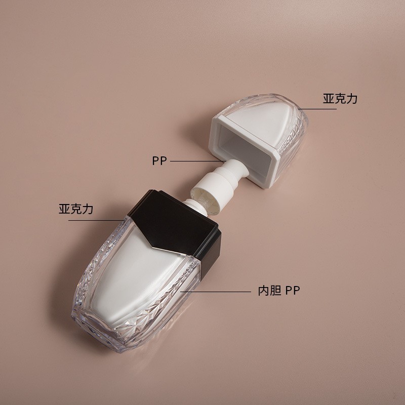 OEM定制50ml防晒霜瓶双层亚克力保湿乳液瓶护肤品补水分装精华瓶图3