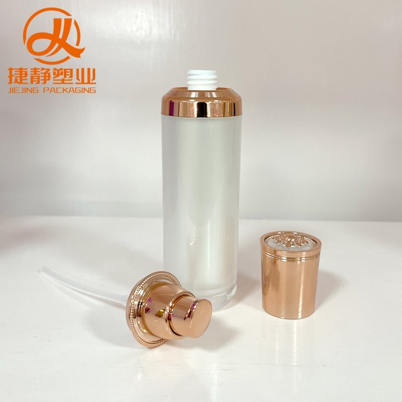 定制高端亚克力直圆兰花按压乳液瓶精华瓶30/50ml化妆品包材分装图2