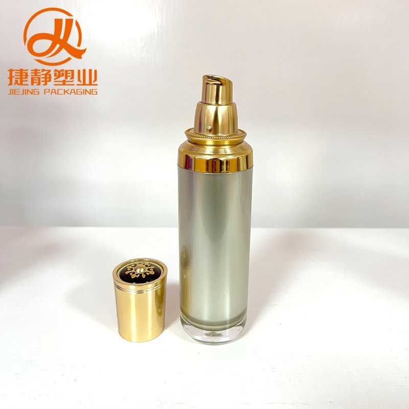 定制高端亚克力直圆兰花按压乳液瓶精华瓶30/50ml化妆品包材分装图3