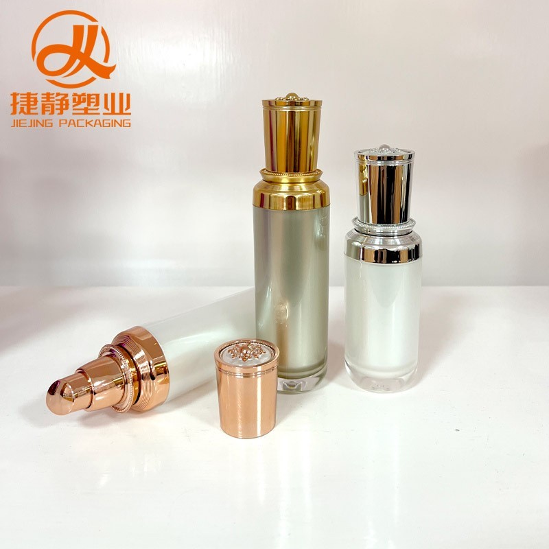 定制高端亚克力直圆兰花按压乳液瓶精华瓶30/50ml化妆品包材分装图4