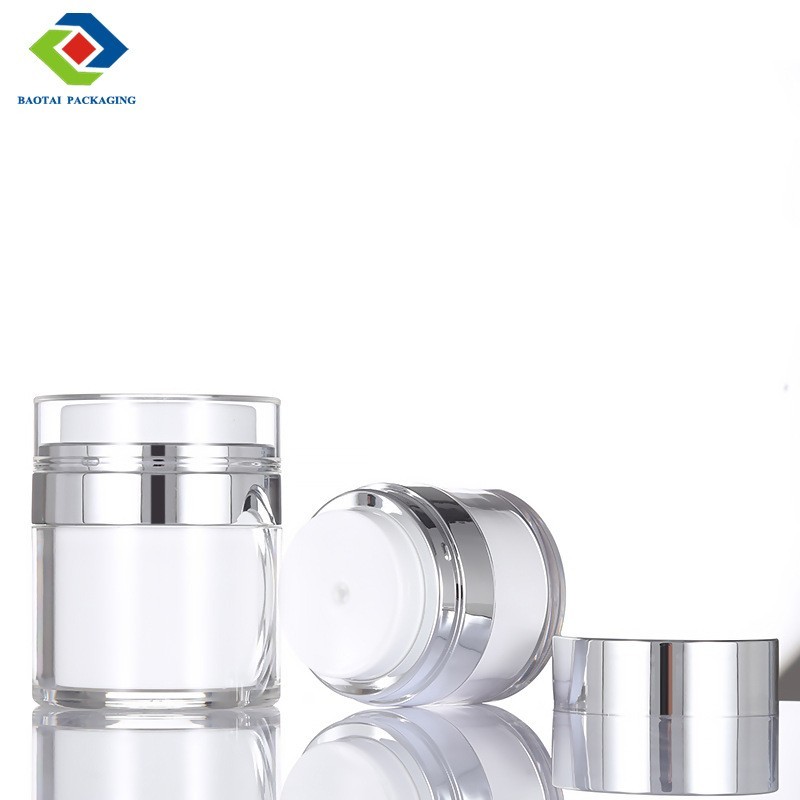 白色亚克力乳液瓶 15g30g50gl乳液瓶 化妆品瓶图2