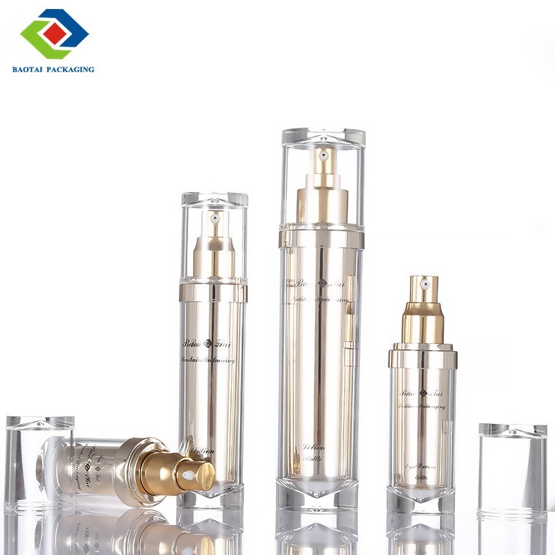 15/30/50/100ml化妆品包材 乳液瓶 亚克力金色乳液瓶图4