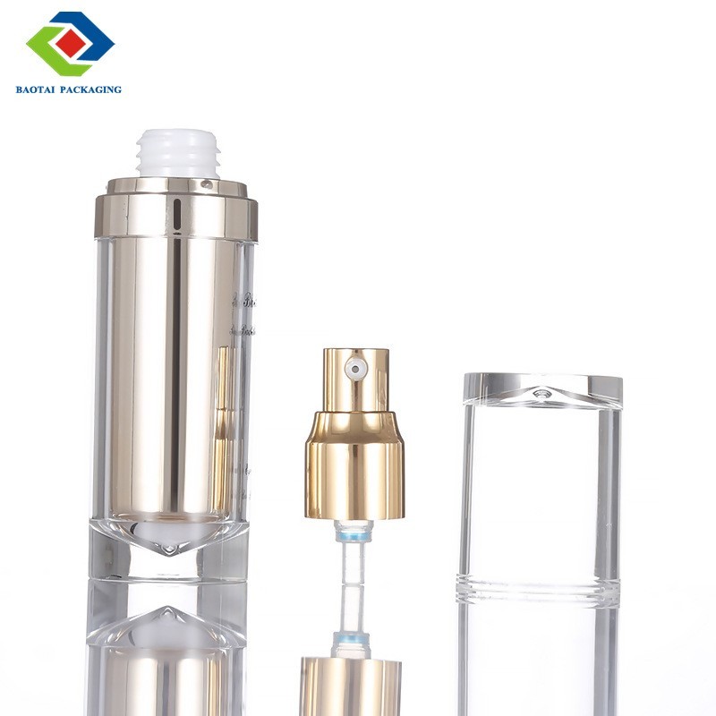 15/30/50/100ml化妆品包材 乳液瓶 亚克力金色乳液瓶图5