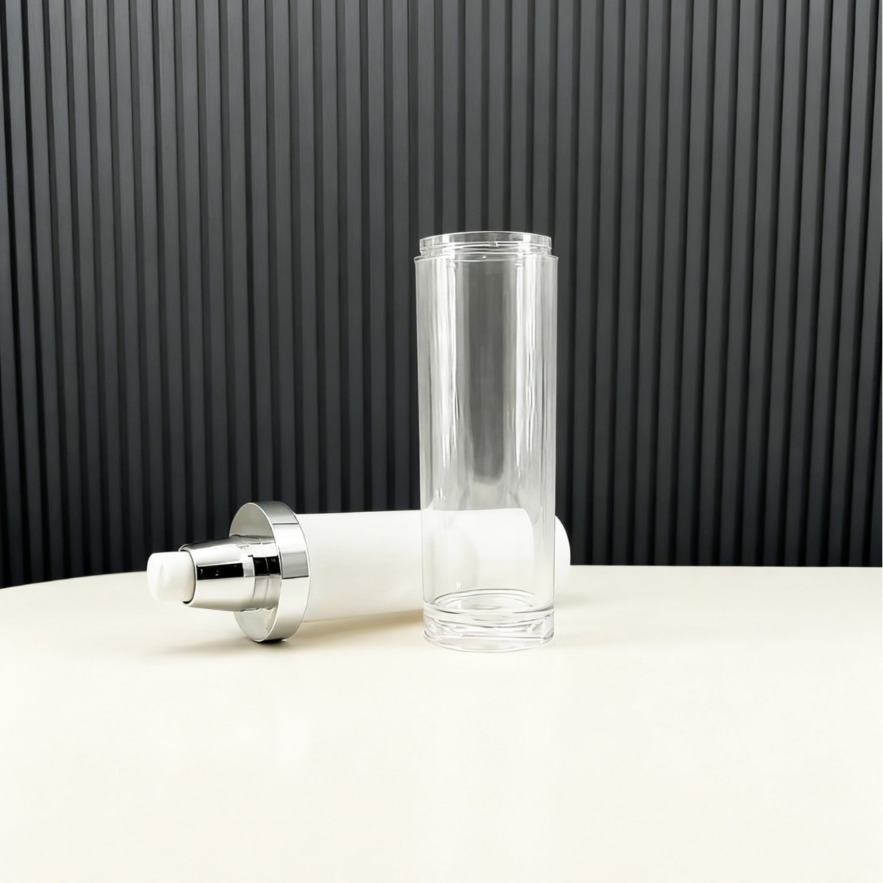 新款亚克力按压透明乳液瓶100ml分装瓶化妆品包材图3