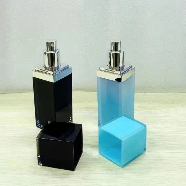 四方瓶50ml乳液精华瓶亚克力护肤品瓶粉底液分装瓶包材图2