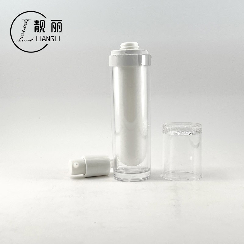 高档亚克力厚底水滴瓶透明按压乳液瓶化妆品瓶包材图3