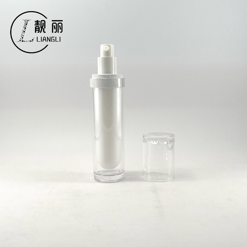高档亚克力厚底水滴瓶透明按压乳液瓶化妆品瓶包材图2