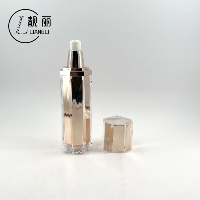 亚克力厚壁百角瓶30ml乳液瓶多面多棱角护肤品包材图4
