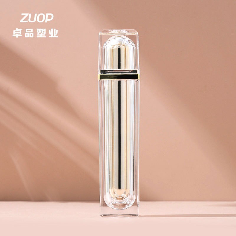 亚克力四方瓶电镀金色分装瓶化妆瓶乳液瓶精华喷雾按压瓶图3