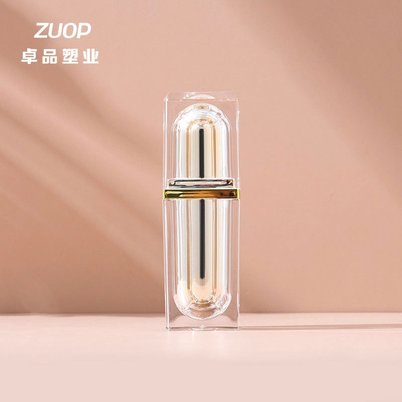 亚克力四方瓶电镀金色分装瓶化妆瓶乳液瓶精华喷雾按压瓶图2