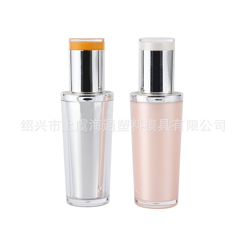 30ml 锥形乳液瓶 电化铝包铝泵套 化妆品包装瓶图3